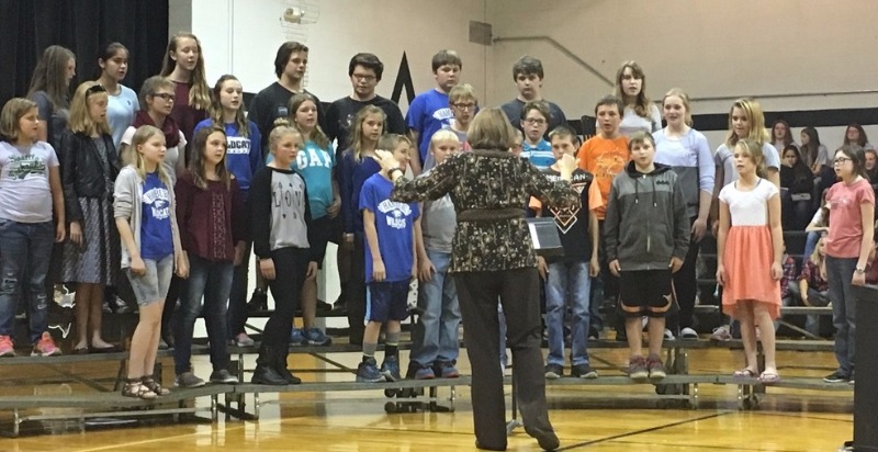 Mrs. Emberton & Hamburg MS Chorus